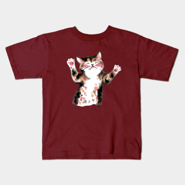 Vampire cat cutie Kids T-Shirt by juliewu